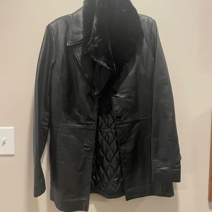 Worthington genuine leather coat